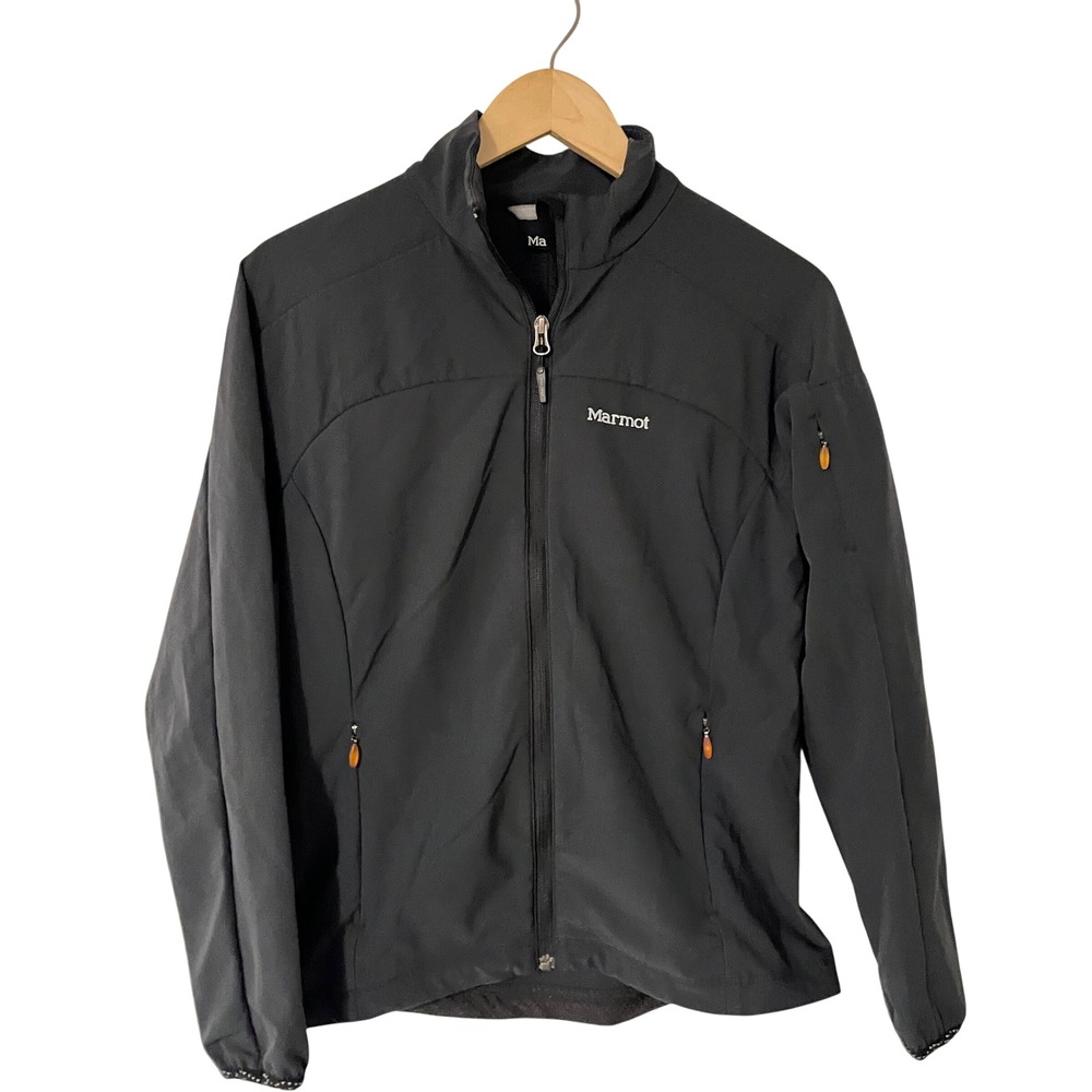 Marmot Womens Softshell Full Zip Jacket Black Gray T85340-2-CM Size Medium